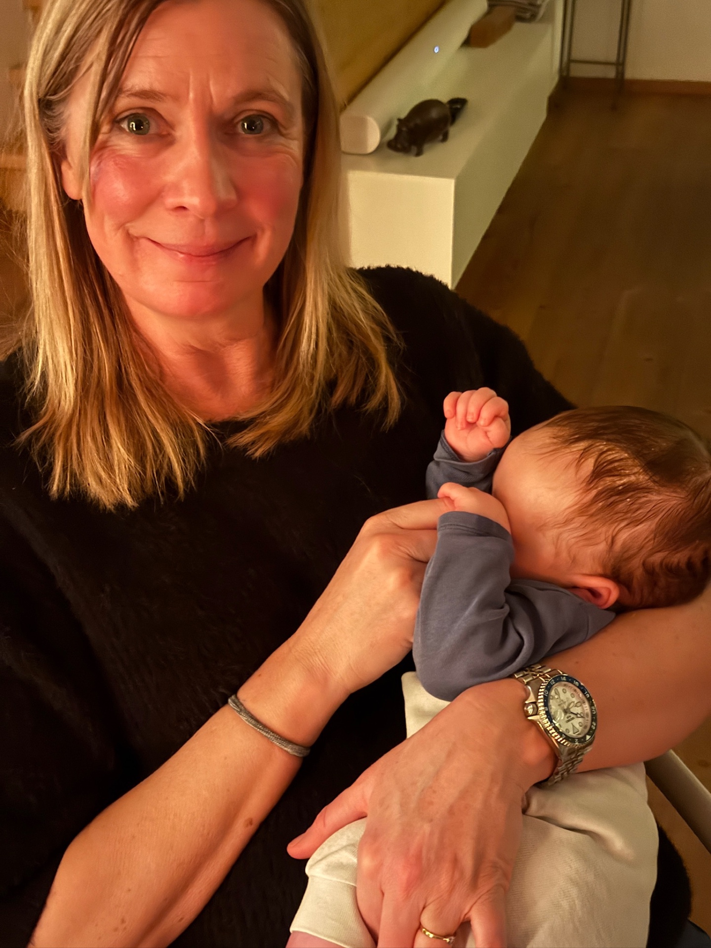 Martina Gevers mit Neugeborenem